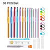 36 PCS/Set Color Alumina Single Head Crochet Handmade DIY Knitting Tool Material