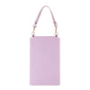 Litchi Texture Card Holder Mobile Phone Bag with Short Strap(Light Pink)