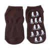 4 Pairs Anti-slip Dotted Rubber Trampoline Socks Toddler Socks For Children 1-5 Years Old(Coffee)