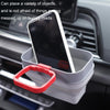 2 in 1 Car Fries Sauce Rack Air Vent Storage Box(Gray White)