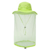Summer Outdoor Sports Anti-mosquito Net Sun Hat Fisherman Hat, Size:L(Green)