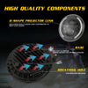 7 inch H4 / H13 DC 9V-30V 3000LM 3000K-6000K 25W Car Round Shape LED Headlight Lamps for Jeep Wrangler, with Angel Eye