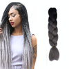 Fashion Color Gradient Individual Braid Wigs Chemical Fiber Big Braids, Length: 60cm(32 Black+Dark Grey)