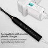 Rechargeable Ultrasonic Soft Bristle Electrical Toothbrushes Flosser 6 Gear With 4 Brushes(Black)