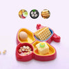 Baby Tableware Plastic Airplane Shape Divided Meal Bowl(Red)
