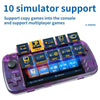 POWKIDDY X39 Pro 4.5 Inch Retro Handheld Game Console  ATM7051 Quad-Core Support HD TV Out 32G(Purple Transparent)