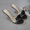 Woman Glass Rhinestone Wedge Heels, Shoe Size:34(Gold)