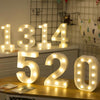 Digit 1 Shape Decoration Light, Dry Battery Powered Warm White Standing Hanging Holiday Light