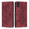 For Samsung Galaxy A33 5G Mandala Embossed Retro Frosted Leather Phone Case(Red)