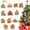 10pcs /Set Pink Series Christmas Decorations Pendants PVC Hanging Christmas Tree Ornaments Scene Arrangement Props