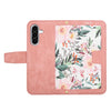 For Samsung Galaxy A26 5G Floral Pattern Leather Phone Case with Lanyard(Pink)