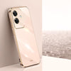 For Realme Note 60 4G XINLI Straight 6D Plating Gold Edge TPU Phone Case(Pink)