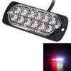 DC 12V-24V 2W 12LEDs SMD-2835 Lamps 17 Flash Patterns 3 Lines Car Flash Lamp Waterproof Car Truck Emergency Strobe Flash Warning Light, Cable Length: 90cm