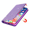 For Samsung Galaxy A6+ / J8 (2018) Ultrathin Glitter Magnetic Horizontal Flip Leather Case with Holder & Card Slots(Purple)