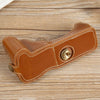 For Canon EOS R50 1/4 inch Thread PU Leather Camera Half Case Base(Brown)