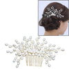 Bride Comb Wedding Handmade Pearl Bridal Women Headwear Jewelry(gold)