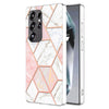 For Samsung Galaxy S25 Ultra 5G Electroplating Splicing Marble TPU Phone Case(Pink White)