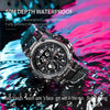 SMAEL 1803B Outdoor Waterproof Multifunctional Alloy Sports Watch(Silver Blue)