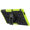 For Samsung Galaxy Tab A7 Lite Tire Texture Shockproof TPU+PC Protective Case with Holder(Green)