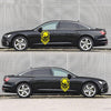 2 PCS/Set D-739 Skull Pattern Car Modified Decorative Sticker(Yellow)