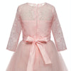 Girls Party Dress Children Clothing Bridesmaid Wedding Flower Girl Princess Dress, Height:130cm(Pink)