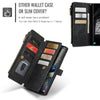 For Samsung Galaxy S25 Ultra 5G CaseMe C30 Card Slots Zipper Wallet Leather Phone Case(Black)