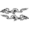 2 PCS/Set D-418 Dragon Totem Tribe Pattern Car Modified Decorative Sticker(Black)