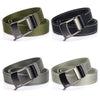 AWMN Men Nylon Cutout Automatic Buckle Toothless Belt, Length: 120cm(Light Gray White Line)