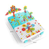 Children Screw-Tightening Electric Drill Toy Manual Assembly Toolbox, Style: 3D + Manual Drill (173 PCS)