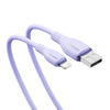 Baseus Pudding Series 2.4A USB to 8 Pin Fast Charging Data Cable, Length:1.2m(Purple)