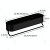 Toilet Shelf No-Punch Bathroom Storage Rack, Specification: 40cm With Towel Rod Black