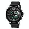 SANDA 793 large Dial Tide Watch Student Fashion Trend Multi Function Double Glow Waterproof Electronic Watch(Black)