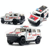 1:36 Off-road Police Car Ambulance Model Boy Car Toy With Sound and Light(White)