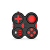 Decompression Handle Fidget Cube Dice Decompression Finger Sports Toy(Four-page Handle - Black Red)