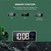 Bedside Alarm Clock Sound Control Mirror LED Music Clock (Black)
