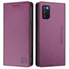 For Samsung Galaxy A02s 164mm RC01 Dual-Folded Magnetic Suction RFID Leather Phone Case(Violet)