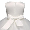 Rose Red Girls Sleeveless Rose Flower Pattern Bow-knot Lace Dress Show Dress, Kid Size: 100cm