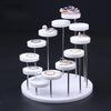 12 Rounds Base Acrylic Jewelry Ring Display Stand( Black)