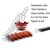 FOREST MASTER KW3008 Barbecue Sausage Stainless Steel Grill Mesh Outdoor Grill Barbecue Clip