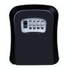 Wall Mount Key Safe Box - Black - Weatherproof Combination Lock