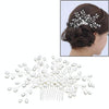 Bride Comb Wedding Handmade Pearl Bridal Women Headwear Jewelry(silver)