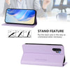 For Samsung Galaxy Note10+ RC01 Dual-Folded Magnetic Suction RFID Leather Phone Case(Light Purple)