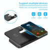 4-in-1 Foldable Desktop Mobile Phone Watch Earphones Wireless Charger(Black)