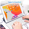 WB-8022 Ultra-thin Wireless Bluetooth Keyboard for iPad, Samsung, Huawei, Xiaomi, Tablet PCs or Smartphones, Russian Keys(Silver)