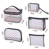 Flocking Love Mesh Portable Cosmetic Bag, Style: Flat