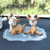 2 PCS Car Interior Decoration Anti-slip Mat PVC Soft Rubber Coaster Placemat(Time Blue)