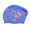 Printed Silicone Swimming Cap Waterproof Swimming Cap for Long Hair, Size:One Size(Navy Blue)