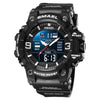 SMAEL 8049 Waterproof Sports Watch Men Multi-function Night Light Electronic Watch(Black)