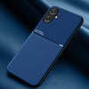 For Samsung Galaxy A06 4G Classic Tilt Strip Grain Magnetic PC Hybrid TPU Phone Case(Blue)