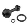 PULUZ 1/4 inch Screw Aluminum Ball Adapter Mount for GoPro, Insta360, DJI and Other Action Cameras, Diameter: 2.5cm(Black)